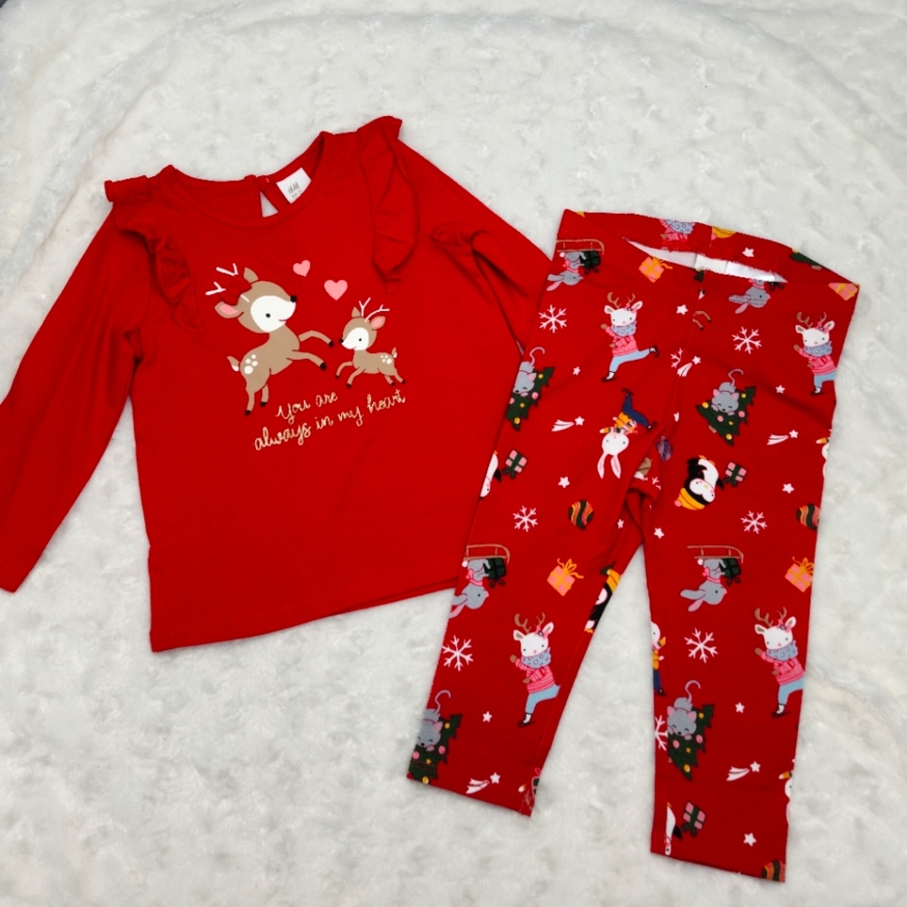 NEW H&M baby girl Christmas outfit size 6-9 months